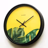 ساعت دیواری برگ انجیر  ساعت دیواری فانتزی ساعت دیواری گرد ساعت دیواری کودک و بزرگسال کد S134