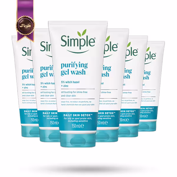 6 عدد ژل شستشو صورت سیمپل Simple مدل پاکسازی‌ کننده Purifying حجم 150 میلی‌ لیتر (اورجینال)