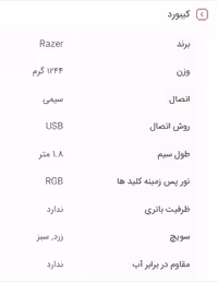 کیبورد Razer مدل Blackwidow V3