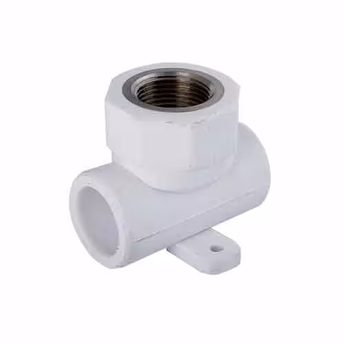 سه راهی بوشن فلزی دیواری سفید 1/2*20 آذین