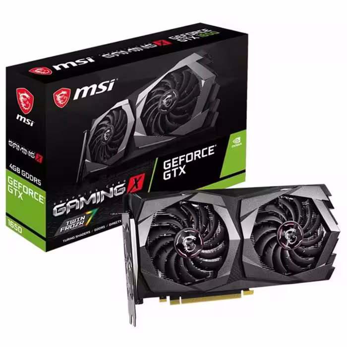 کارت گرافیک ام اس آی مدل GeForce GTX 1650 GAMING X با حافظه 4 گیگابایت