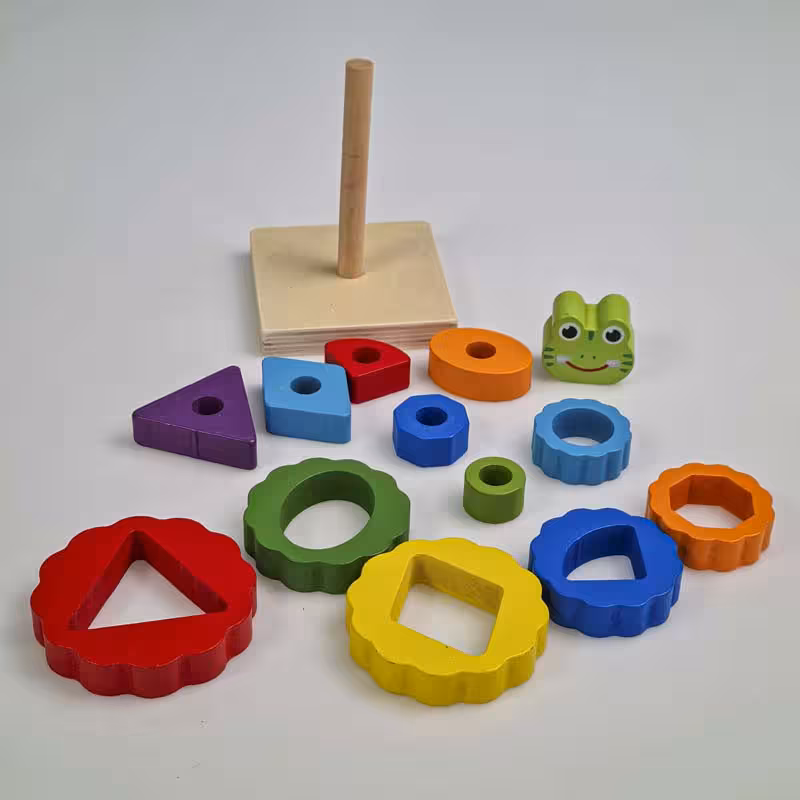 اسباب بازی کودک مدل برج هوش چوبی