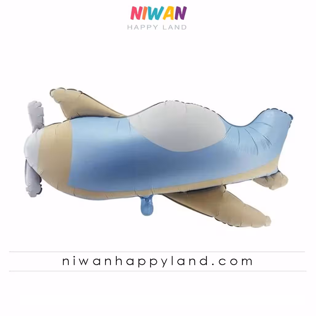 بادکنک فویلی هواپیما آبی