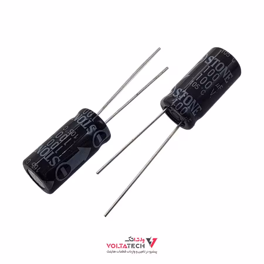 خازن الکترولیتی 100 ميكروفاراد 100 ولت – 100UF/100V