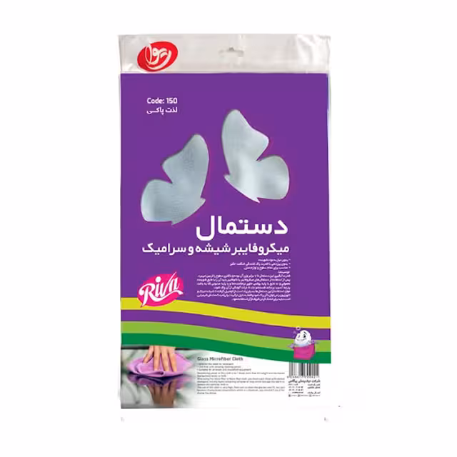 دستمال میکروفایبر شیشه و سرامیک ریوا