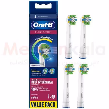 یدک مسواک برقی اورال بی مدل Floss Action بسته 4 عددی