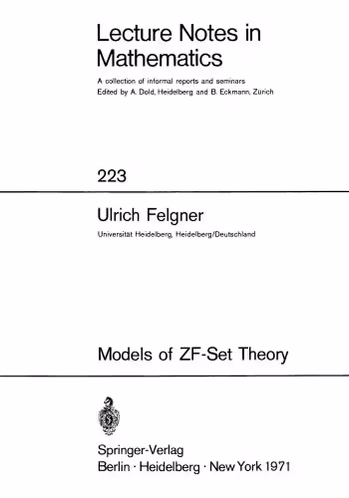 خرید و دانلود نسخه کامل کتاب Models of ZF-Set Theory