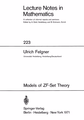 خرید و دانلود نسخه کامل کتاب Models of ZF-Set Theory