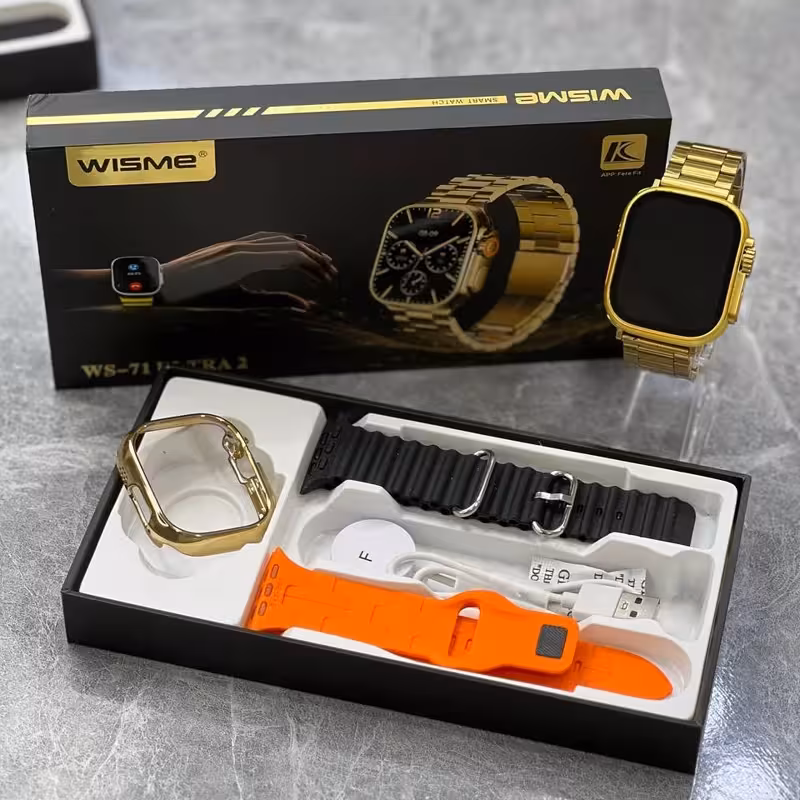 ساعت هوشمند طلایی wisme ws-71 ultra 2