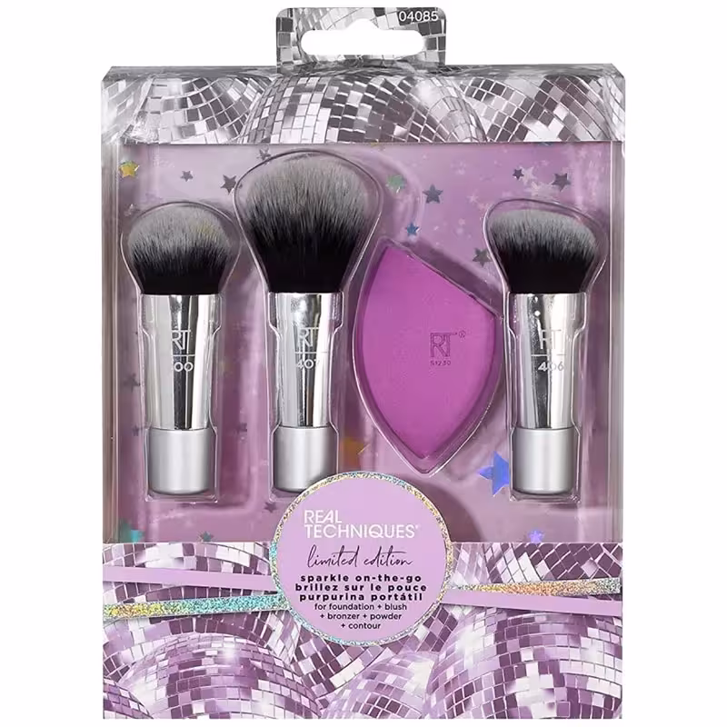 ست براش و اسفنج آرایشی ریل تکنیکس بسته 4 عددی