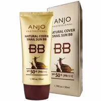 کرم ضدآفتاب و بی‌بی کرم حلزون آنجو ANJO Natural Cover Snail Sun BB SPF50  PA