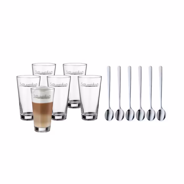 لیوان لاته ماکیاتو با قاشق ست شش عددی وی ام اف | WMF Clever & More Latte Macchiato Set 6pcs. with spoon
