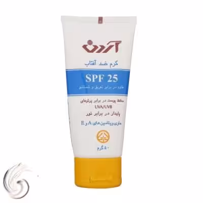 کرم ضد آفتاب بی‌رنگ آردن مدل SPF25 مناسب انواع پوست وزن 50 گرم