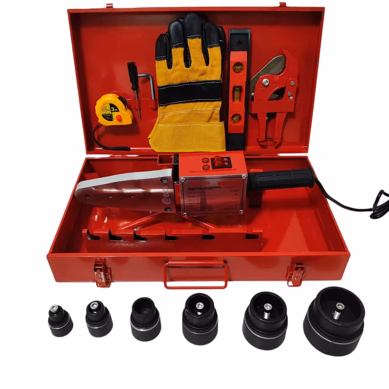 اتو لوله سبز 2000 وات ادون همراه لوازم کامل طبق تصویر دستگاه جوش لوله پلیمری ادون مدل EDP-2000T