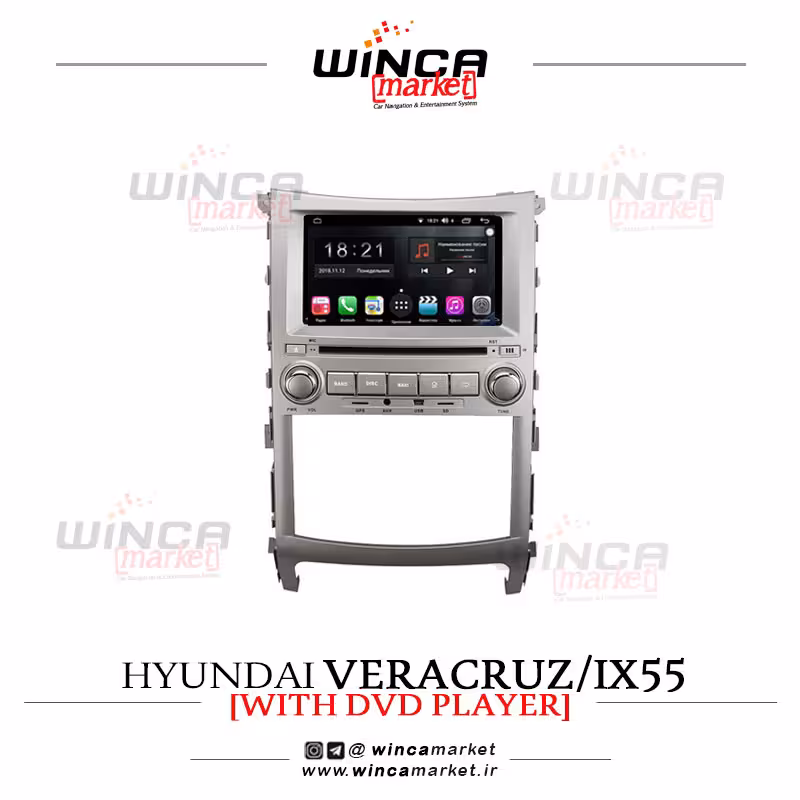 مانیتور اندروید فابریک هیوندای ix55/وراکروز وینکا سری s300 (دی وی دی خور)