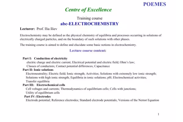 جزوه: conduction of electricity 🖊نویسنده: Prof. Ilia Iliev - کتابخانه مجازی واتیکان