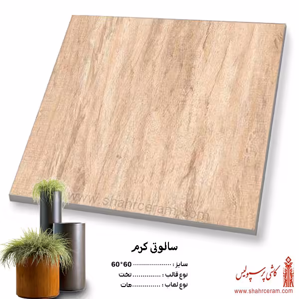 سرامیک سالوتی کرم 60*60 کاشی پرسپولیس