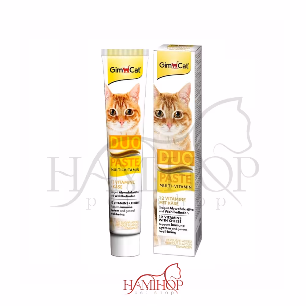 خمیر مولتی ویتامین گربه جیم کت مدل Duo Paste Multi Vitamin با طعم پنیر وزن 50 گرم