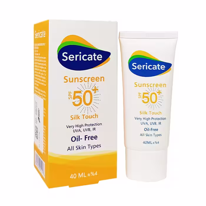 سری کیت کرم ضد آفتاب SPF50 سیلک تاچ بی رنگ 40 میلی لیتر - داروکاو