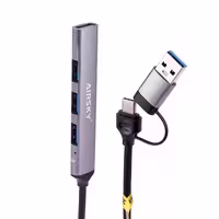 هاب 4 پورت USB 3.0 و USB-C ایراسکای مدل HC-77