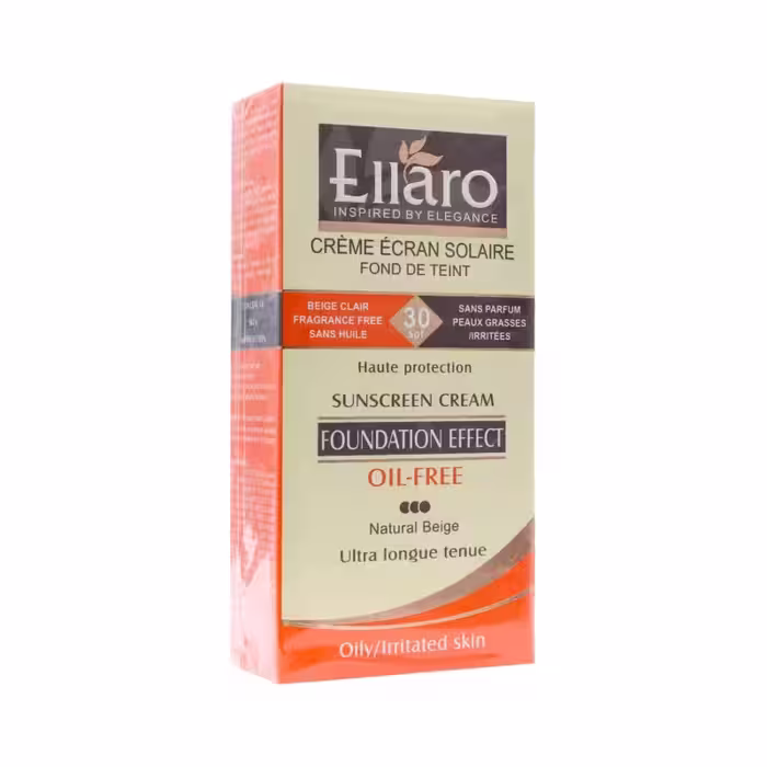 کرم ضد آفتاب SPF30 پودری فاقد چربی رنگ بژ طبیعی الارو
