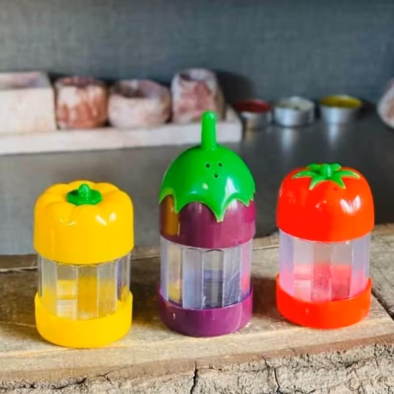 نمکپاش سه عددی طرح سبزیجات | amazonchi