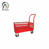چرخ دستی چهار چرخ حفاظ دار لوله سنگین با چرخ درجه یک 300*600*900 میلی متر