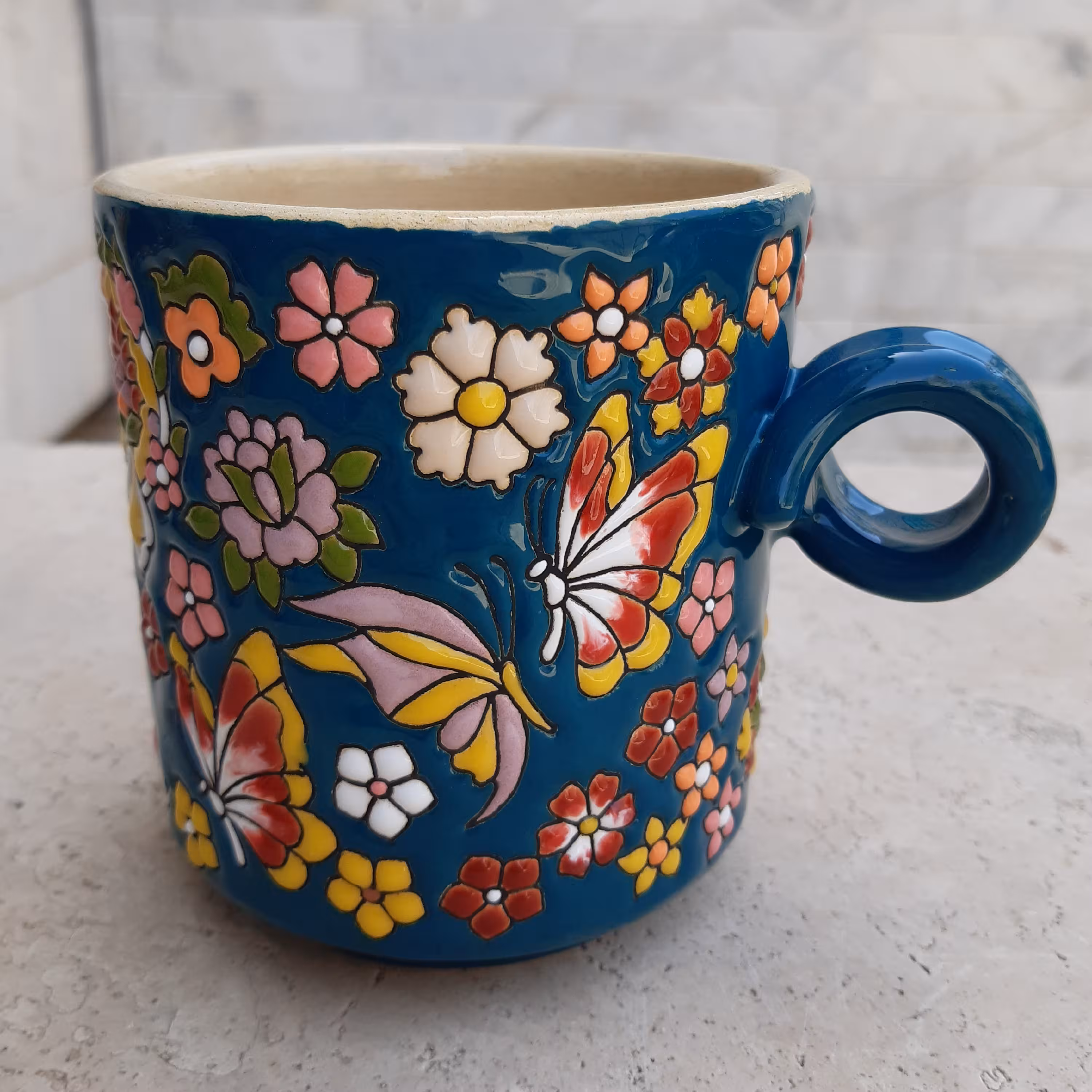 لیوان میناکاری،قابل شستشو و قابل استفاده ب ای انواع نوشیدنی های سرد و گرم