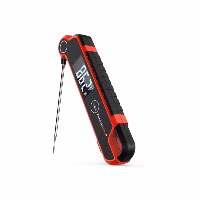 ترمومتر آشپزخانه ThermoPro TP620 | ضد آب و قابل شستشو | طراحی تاشو با صفحه نمایش LED | نمایش سریع و دقیق دما | مناسب برای پخت انواع غذا و گوشت | ابزار حرفه‌ای برای آشپزی خانگی و صنعتی