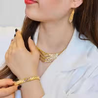 سرویس تراش جلفا نقره جواهری زنانه کد 60474