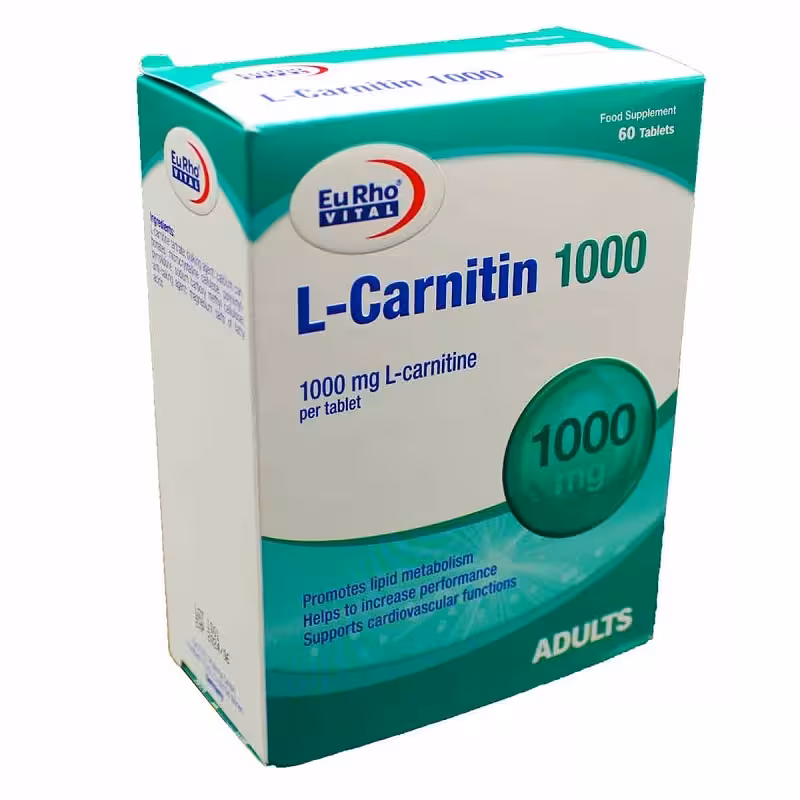 قرص ال کارنیتین یوروویتال 1000 میلی 60 عددی | Eurho Vital L Carnitin 1000 mg