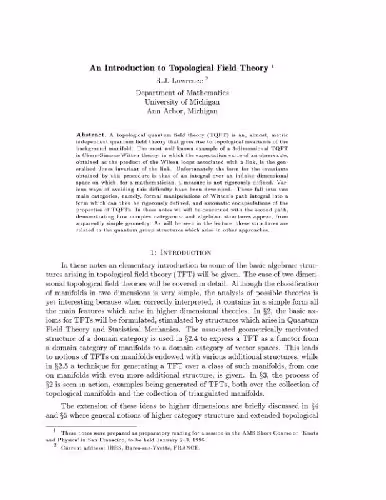 خرید و دانلود نسخه کامل کتاب Introduction to topological quantum field theory