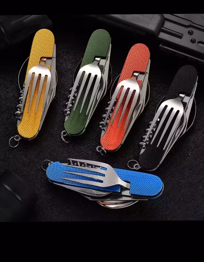 🔴 قاشق چنگال کمپینگ 9 کاره کیفیت بالا