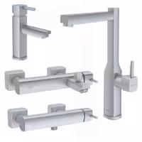 ست شیرالات شودر مدل یونیک/یونیک پلاس کروم مات