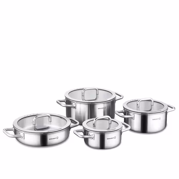 سرویس قابلمه استیل 8 پارچه کرکماز اصل ترکیه مدل Aura A2794