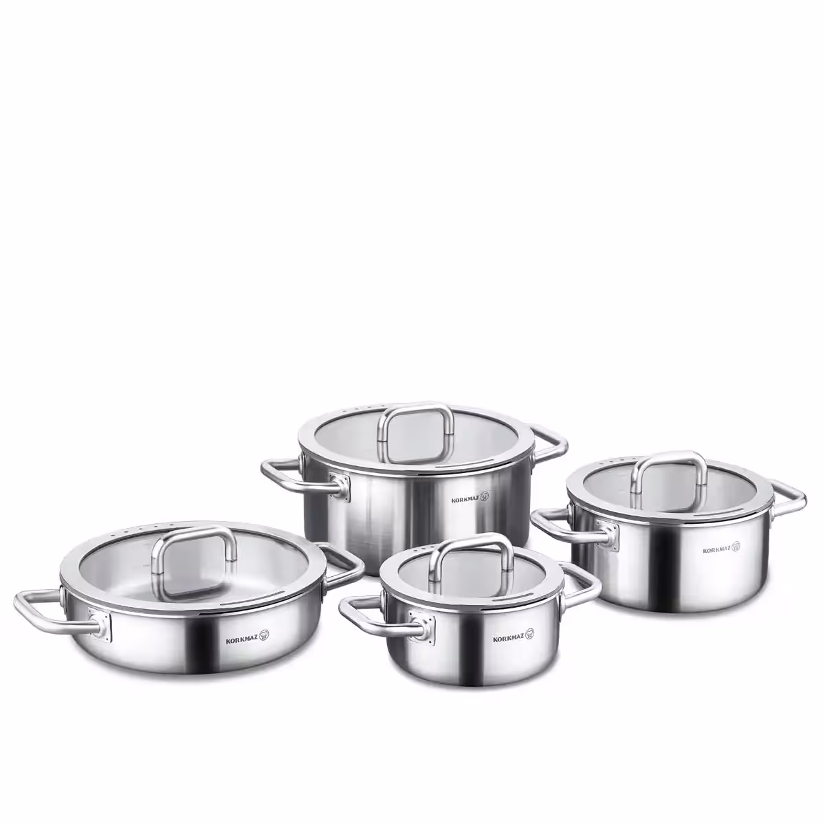 سرویس قابلمه استیل 8 پارچه کرکماز اصل ترکیه مدل Aura A2794