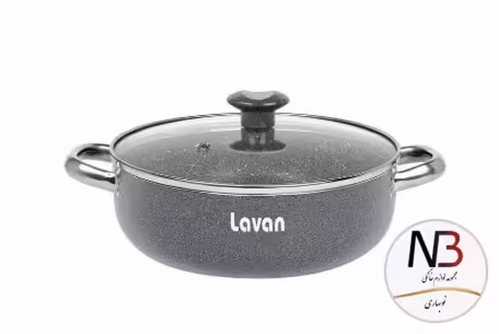 تابه درب شیشه ای لاوان بی لبه تیتان سایز 20