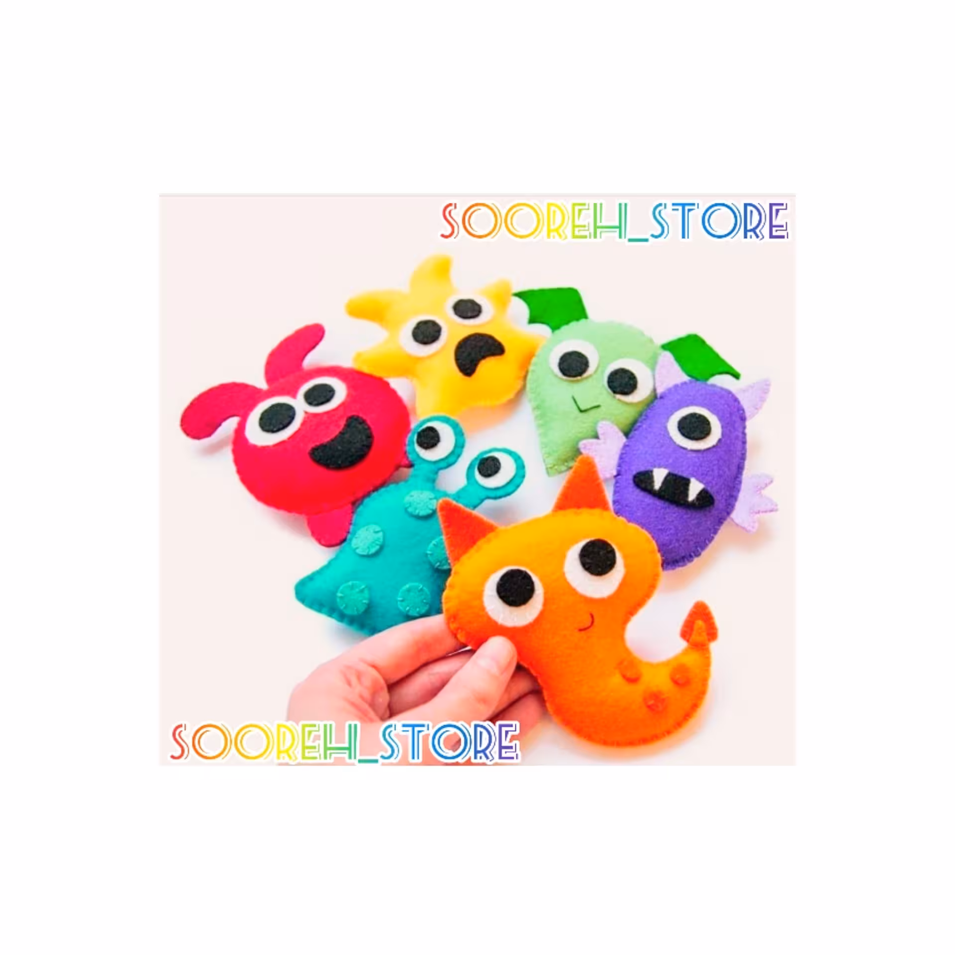 عروسک هیولا نمدی(میکروب نمدی)(یک عدد)