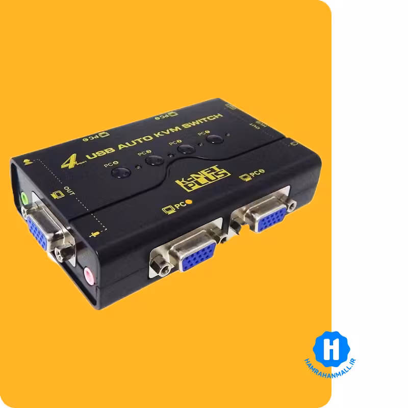 کی وی ام سوئیچ 4 پورت VGA کی نت پلاس