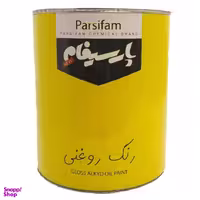 رنگ روغنی آلکیدی پارسیفام (Parsifam) کد 3975 رنگ سفید نیم براق حجم 4000 میلی لیتر