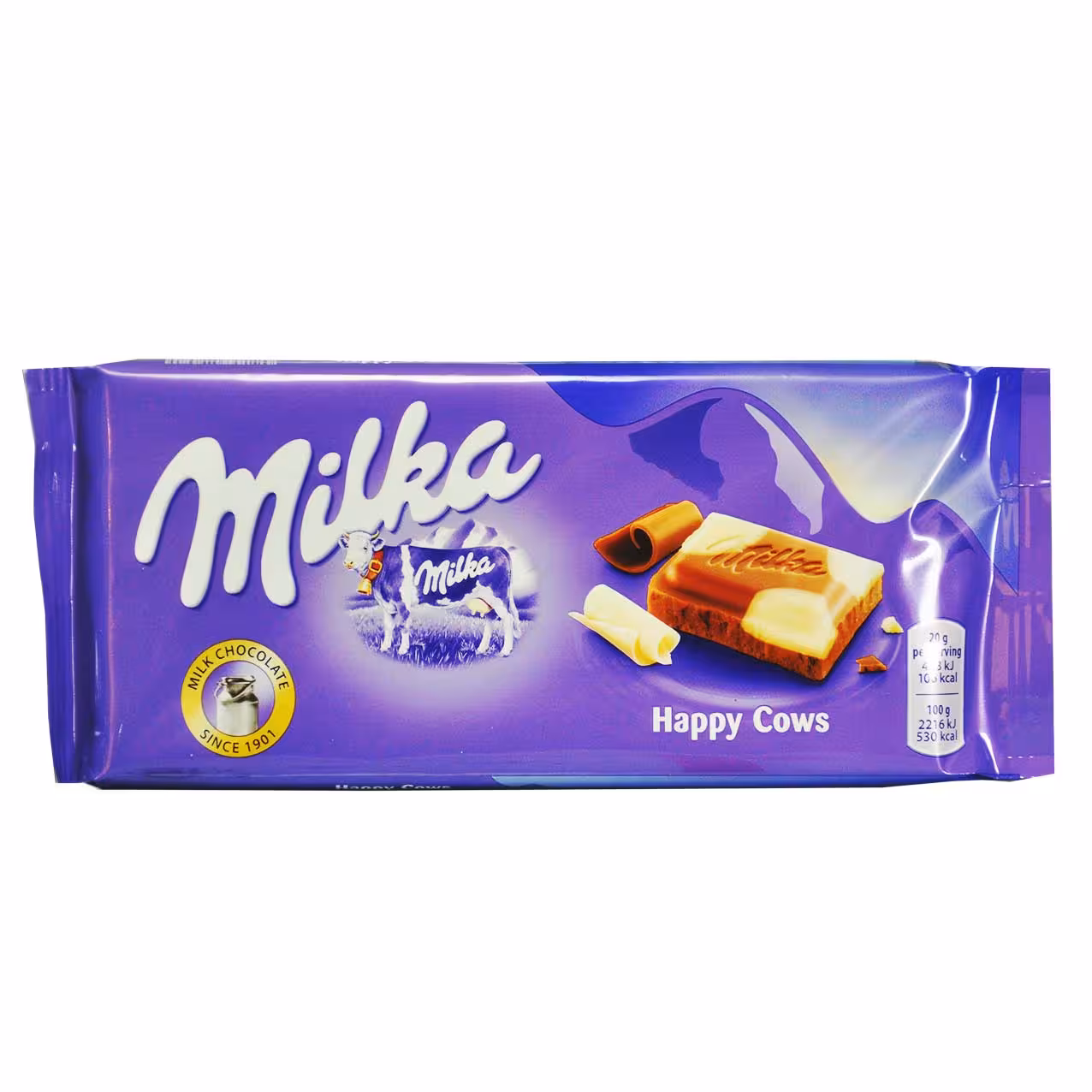 شکلات سفید و شیری 100 گرم میلکا - milka