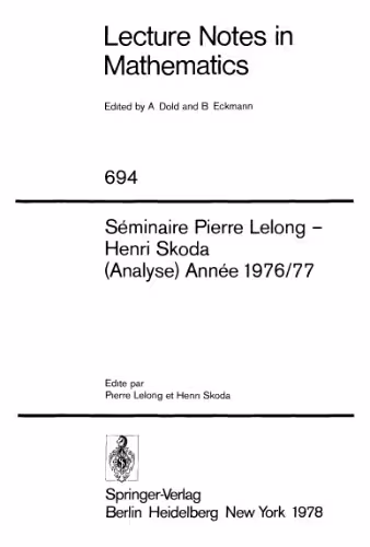 خرید و دانلود نسخه کامل کتاب Seminaire Pierre Lelong - Henri Skoda
