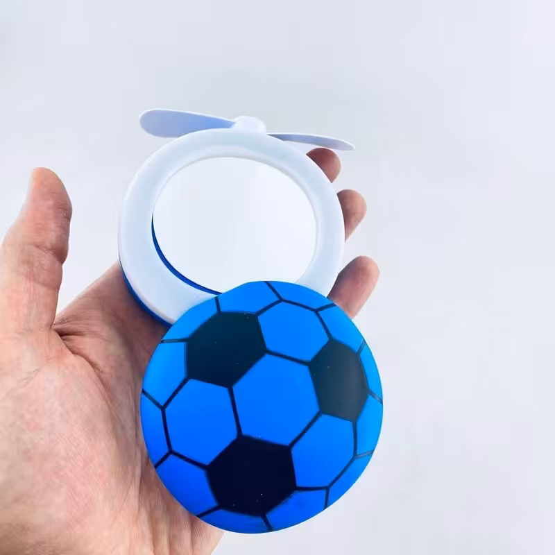 مینی فن و آیینه ال ای دی دار طرح توپ چهل تیکه