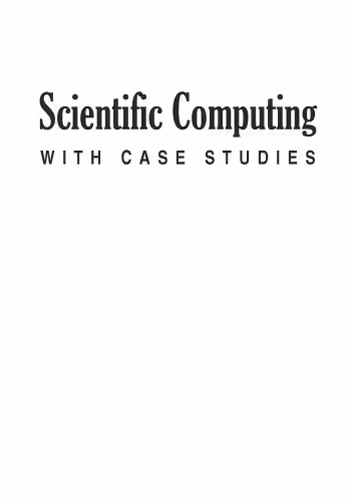خرید و دانلود نسخه کامل کتاب Scientific computing with case studies
