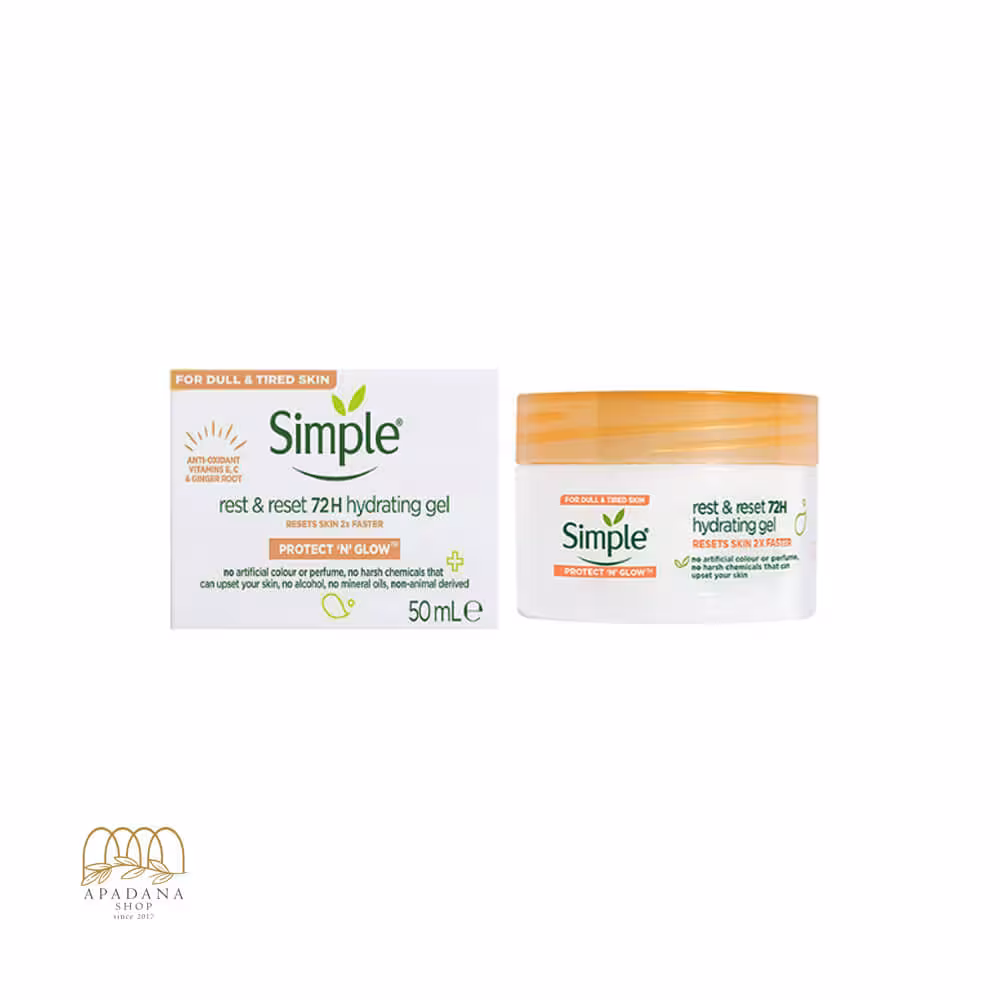 ژل کرم آبرسان و مرطوب کننده 72 ساعته سیمپل مدل Protect ‘n’ Glow