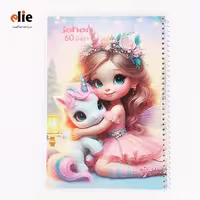 دفتر 60 برگ فانتزی سیمی جهان مجلد طرح 6096