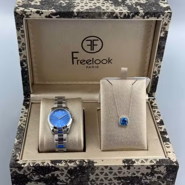 ساعت اورجینال زنانه فری لوک کادویی همراه با گردنبند مدل FREELOOK FL.1.10462-6
