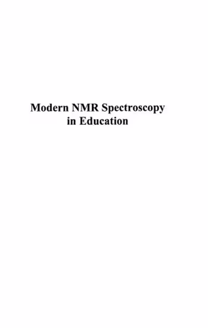 خرید و دانلود نسخه کامل کتاب Modern NMR Spectroscopy in Education