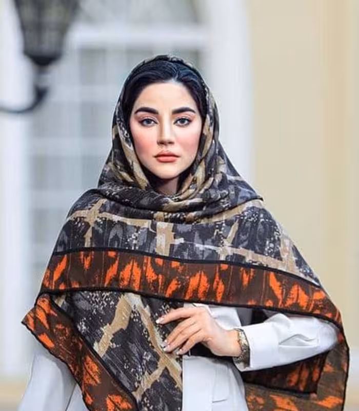 روسری پاییزه زمستانه نخی قواره بزرگ کد 2476