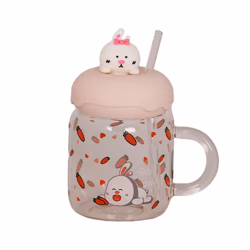 ماگ پیرکس درب سیلیکونی نی دار